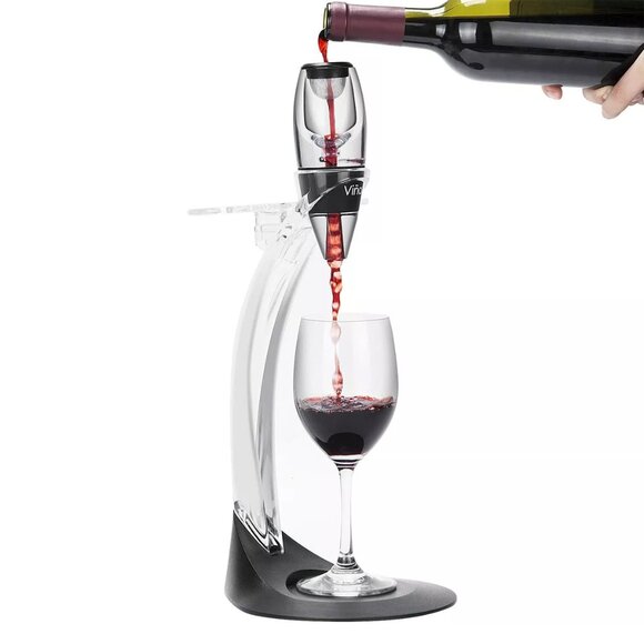 Deluxe Gift Set Wine Aerator Accessories Kit - Aerator Decanter, Corkscrew, More - Picture 6 of 7